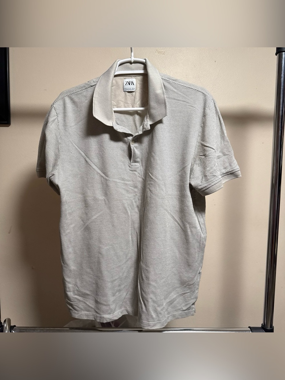 Zara Men’s LX Cream Polo Shirt